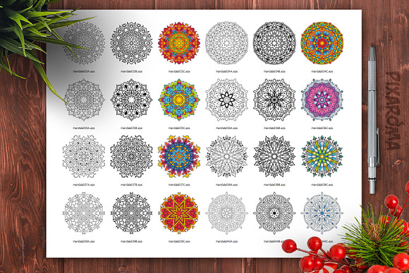 Mandala Vector Ornaments Bundle in Illustrations - product preview 31