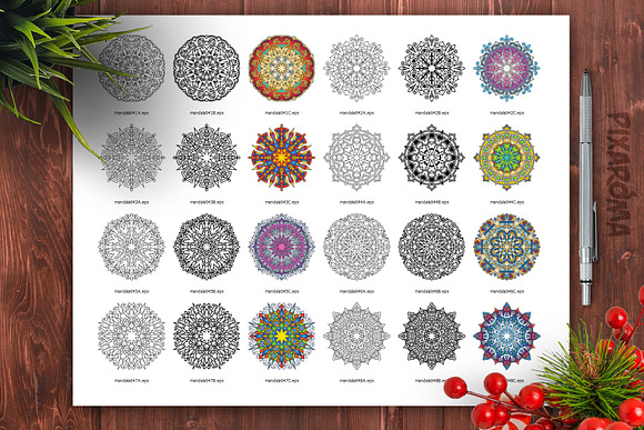 Mandala Vector Ornaments Bundle in Illustrations - product preview 32
