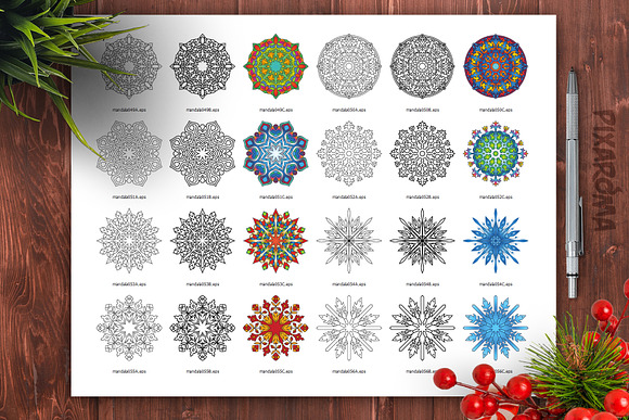 Mandala Vector Ornaments Bundle in Illustrations - product preview 33