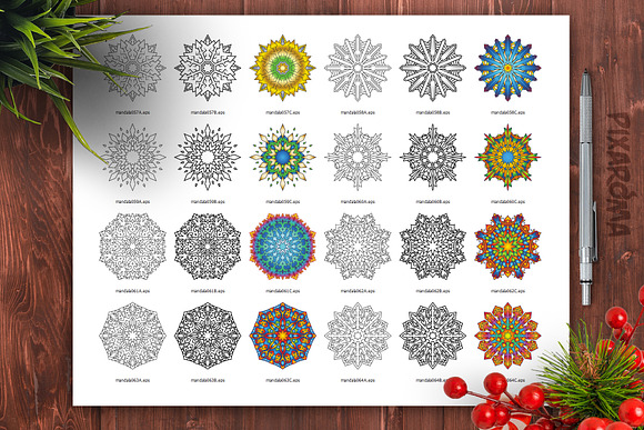 Mandala Vector Ornaments Bundle in Illustrations - product preview 34