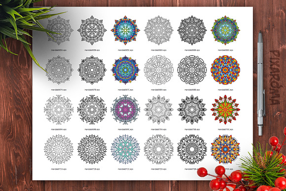 Mandala Vector Ornaments Bundle in Illustrations - product preview 35