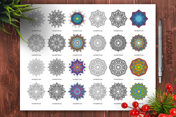 Mandala Vector Ornaments Bundle in Illustrations - product preview 36