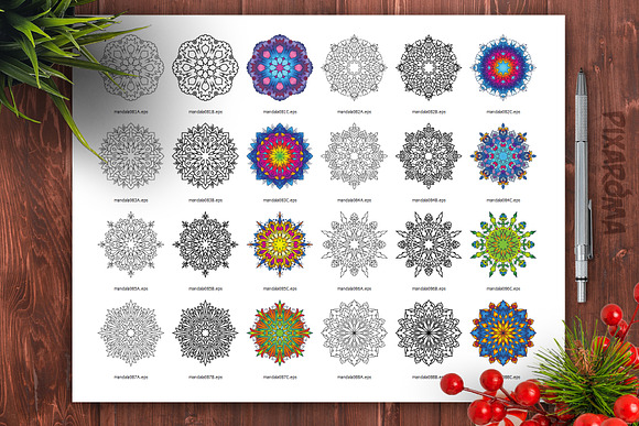 Mandala Vector Ornaments Bundle in Illustrations - product preview 37