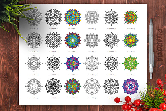 Mandala Vector Ornaments Bundle in Illustrations - product preview 38