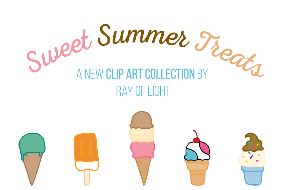 Sweet Summer Treats Clip Art in Objects - product preview 8