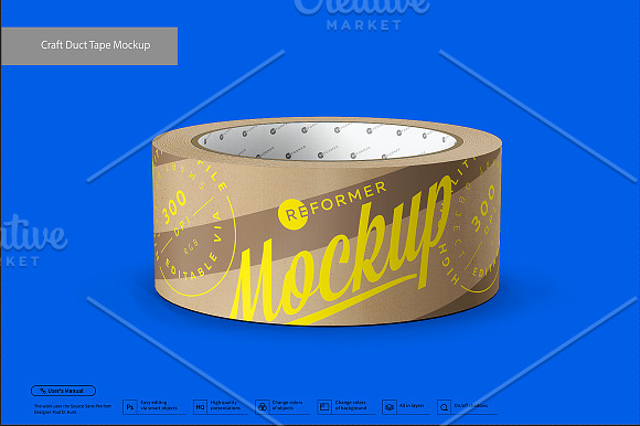 Craft Duct Tape Mockup in Mockup Templates - product preview 3
