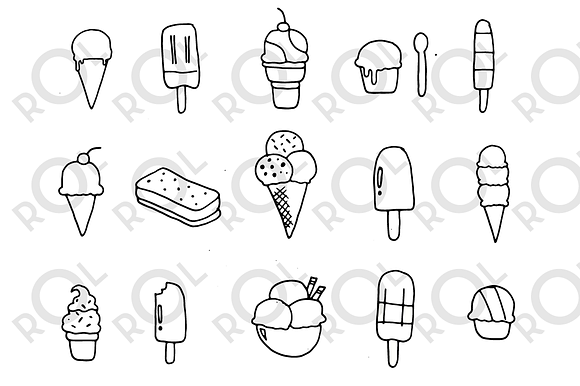 Sweet Summer Treats Clip Art in Objects - product preview 2