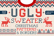 Christmas seamless knitted patterns 