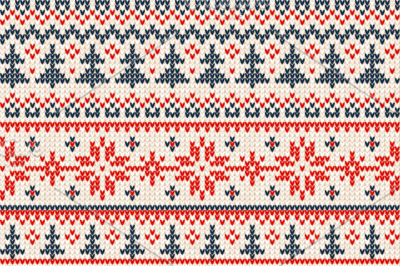 Christmas seamless knitted patterns  in Patterns - product preview 1