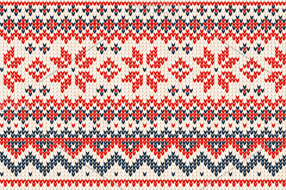Christmas seamless knitted patterns  in Patterns - product preview 2