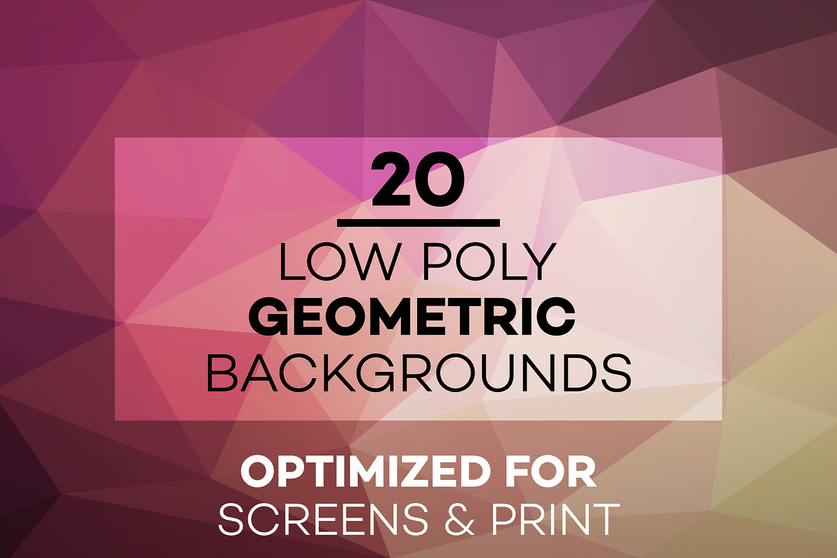 20 Low Poly Geometric Backgrounds in Patterns - product preview 8