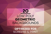 20 Low Poly Geometric Backgrounds