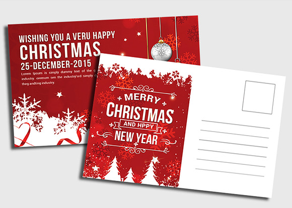 Christmas - Postcard Templates in Postcard Templates - product preview 1