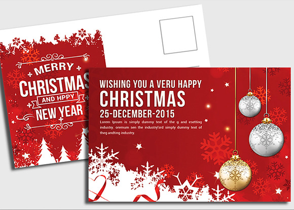 Christmas - Postcard Templates in Postcard Templates - product preview 2