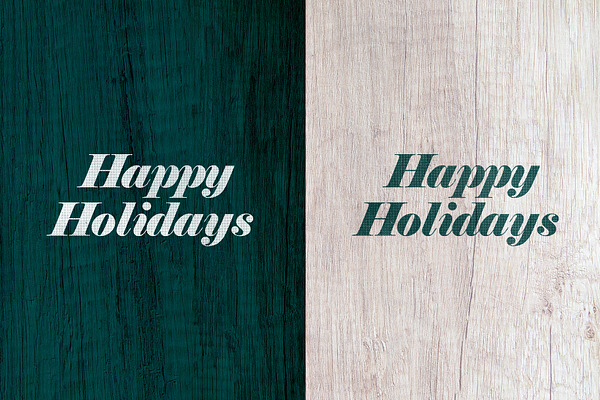 Happy Holidays Distressed Lettering