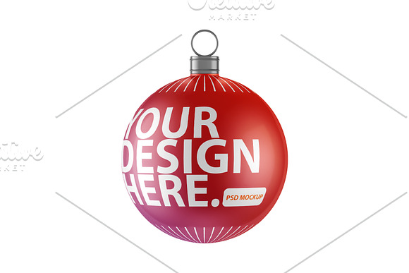 Christmas Ball Decoration PSD Mockup in Product Mockups - product preview 1