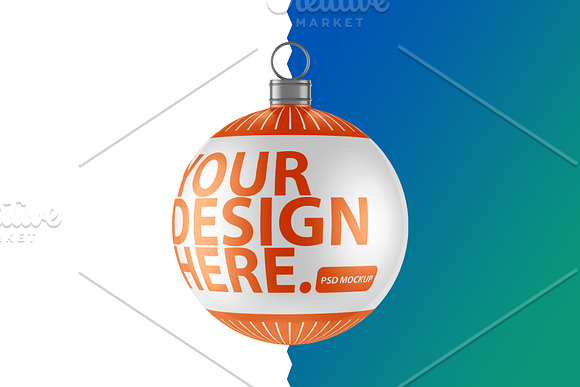 Christmas Ball Decoration PSD Mockup in Product Mockups - product preview 2