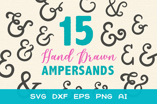 15 Beautiful Hand Drawn Ampersands