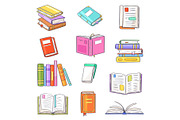 Books vector opened diary story-book