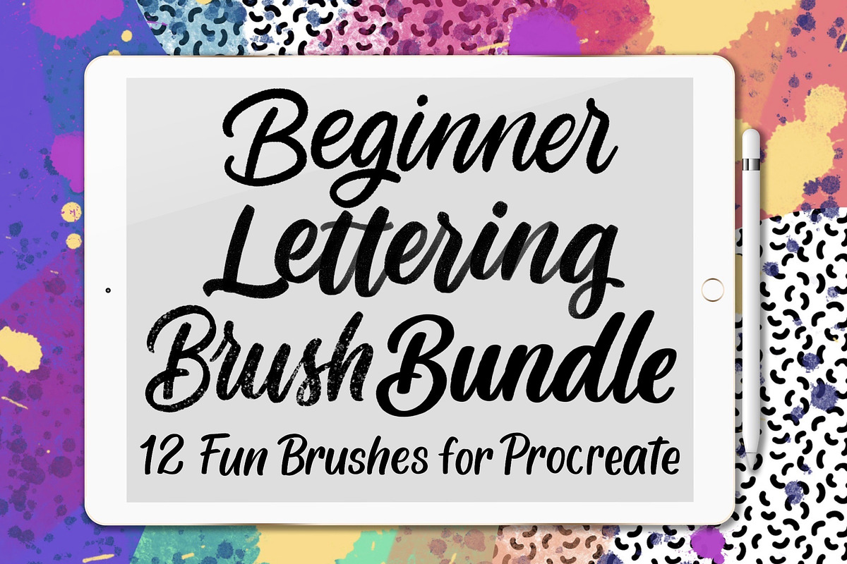12 Beginner Lettering Brushes in Photoshop Brushes - product preview 8