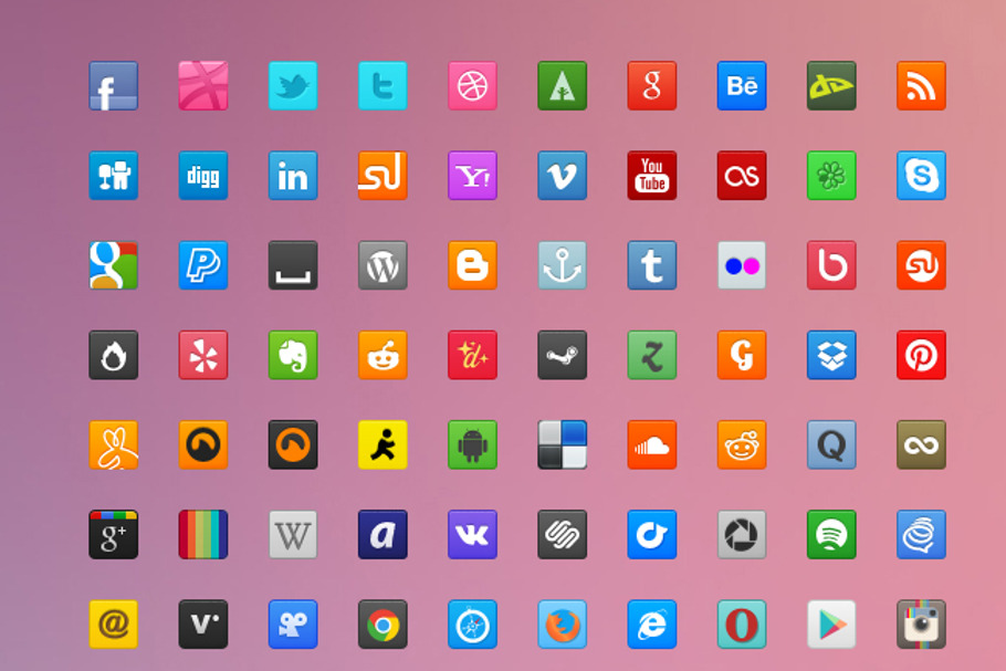 70 Sweet Social Icons