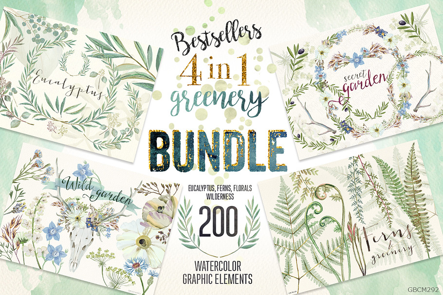 BUNDLE Eucalyptus greenery my best in Illustrations - product preview 8