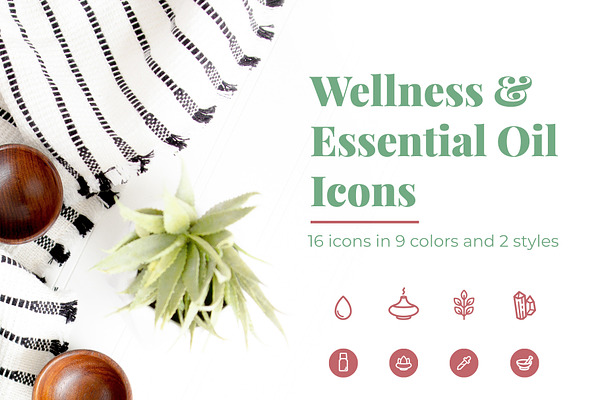 Wellness & Essential Oil Icons