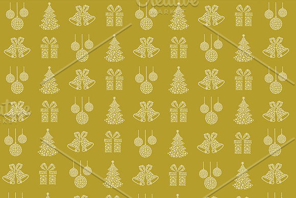 Patterns with Christmas icons in Patterns - product preview 2