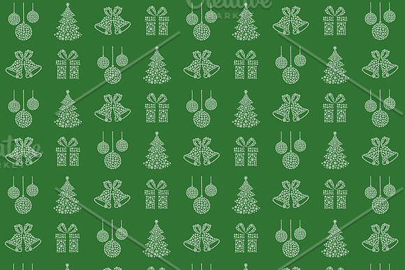 Patterns with Christmas icons in Patterns - product preview 3