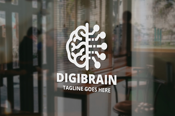 Digi Brain Logo in Logo Templates - product preview 1