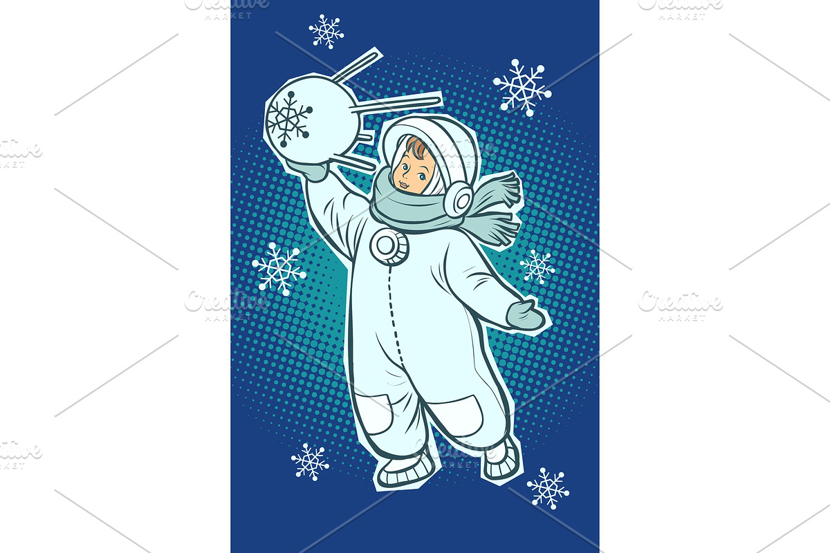 Little boy astronaut. Space in Illustrations - product preview 8