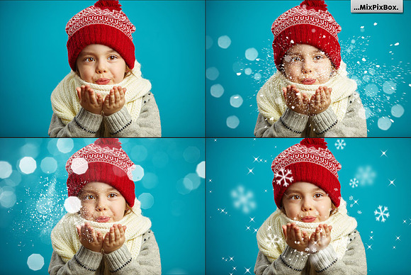 Blowing Snow Photo Overlays in Photoshop Layer Styles - product preview 1