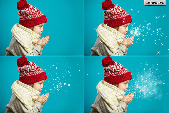 Blowing Snow Photo Overlays in Photoshop Layer Styles - product preview 2