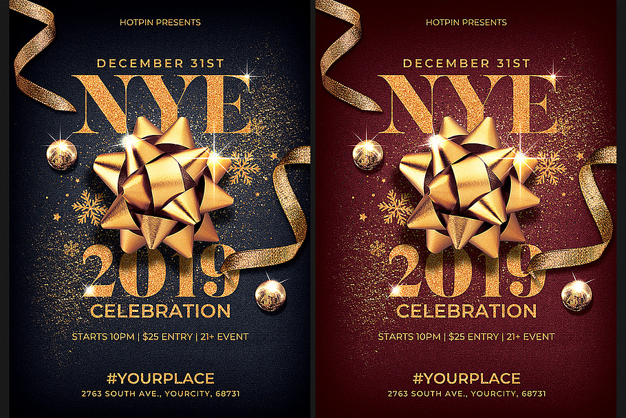 New Year Eve Flyer Invitation