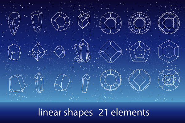 Crystal set. Linear shapes