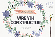 Watercolor Vector Wreath Constructor