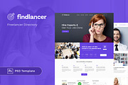 Findlancer Freelancer Directory PSD