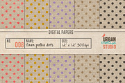 Linen Polka Dots Papers