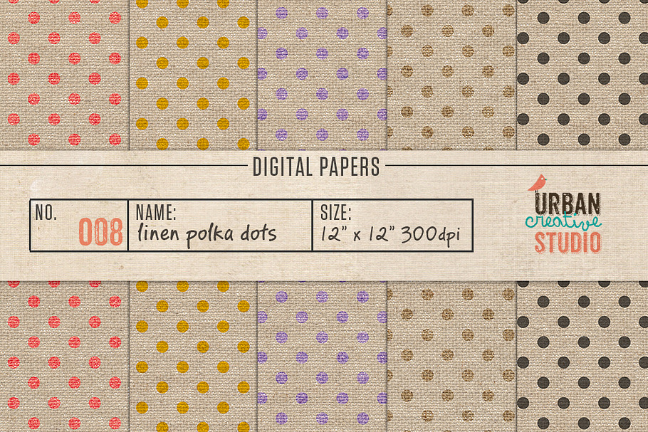 Linen Polka Dots Papers in Patterns - product preview 8