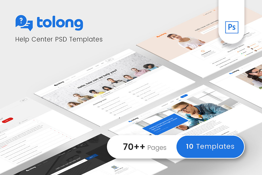 Tolong - Knowledge Base PSD in Website Templates - product preview 8