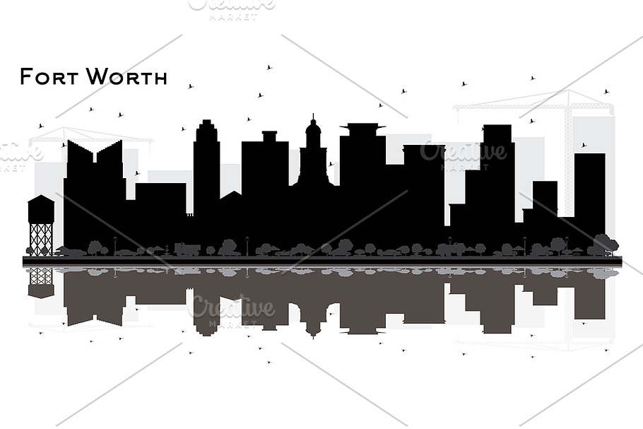 Fort Worth Texas City Skyline  in Illustrations - product preview 8