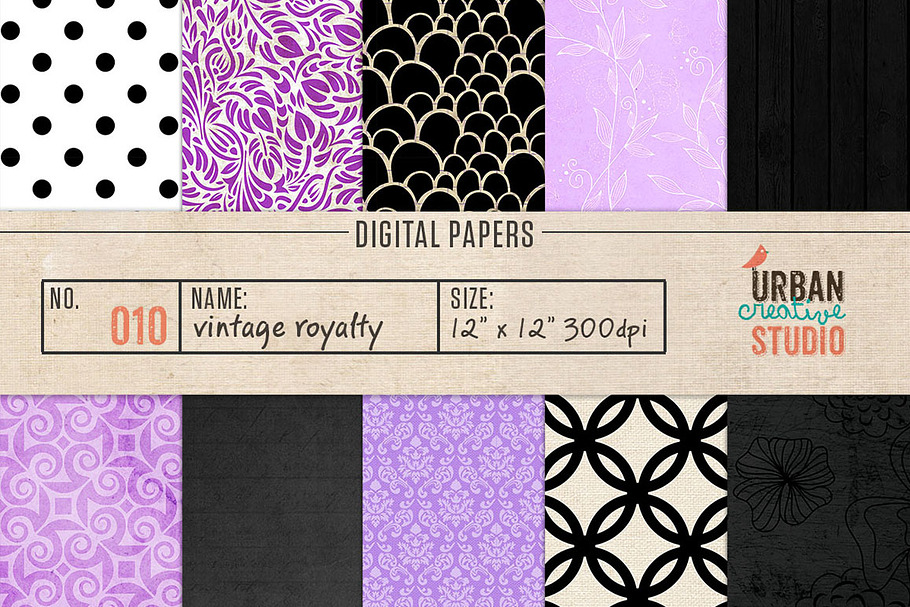 Vintage Royalty Background Papers
