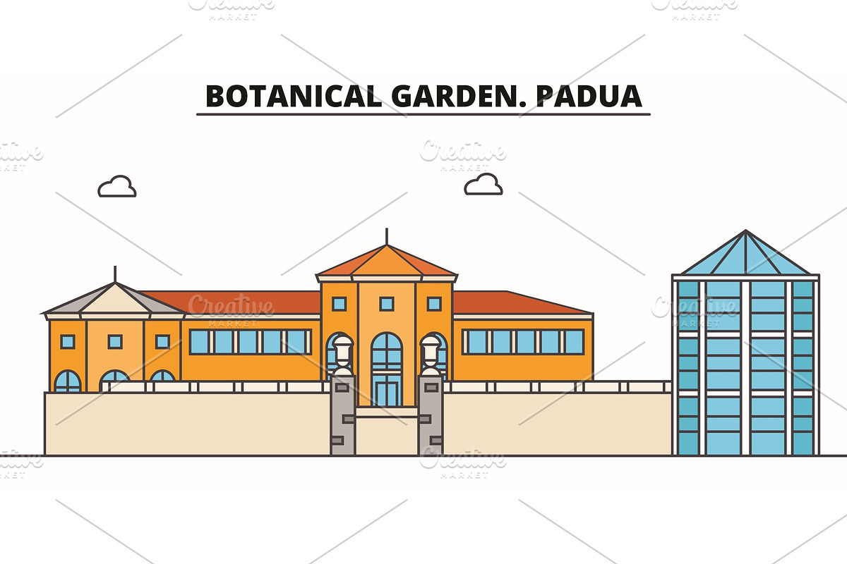 Botanical Garden. Padua line travel in Illustrations - product preview 8