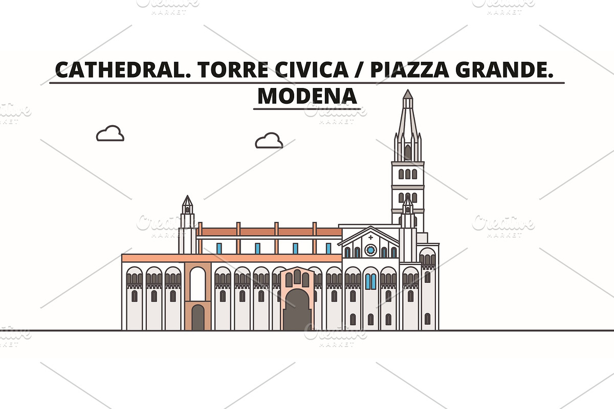 Cathedral. Torre Civica - Piazza in Illustrations - product preview 8