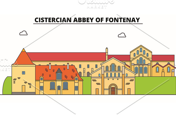 Cistercian Abbey Of Fontenay  lin