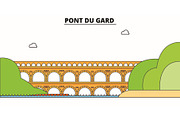 Pont Du Gard  line travel landmar