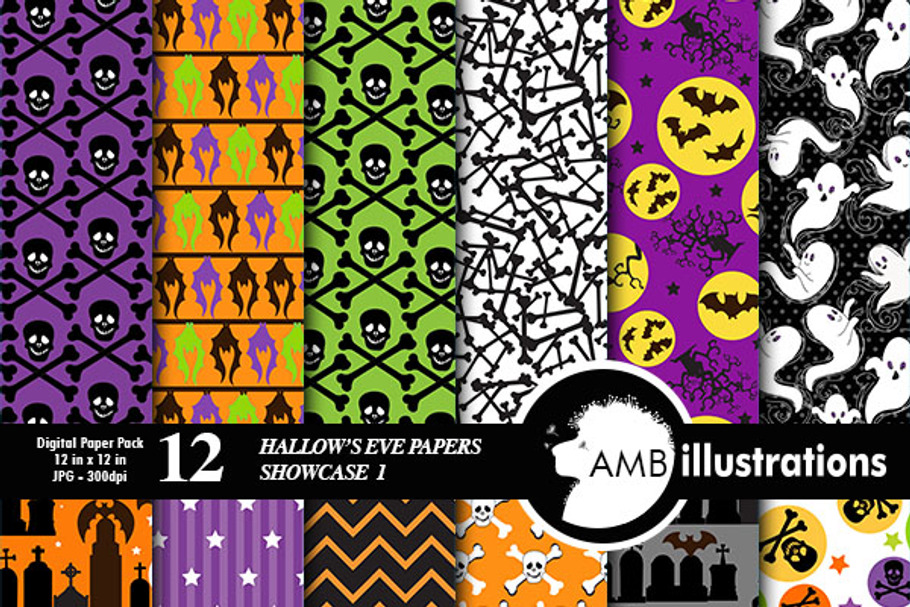 Hallows Eve Digital Papers AMB-150