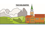 The Dolomites  line travel landmar