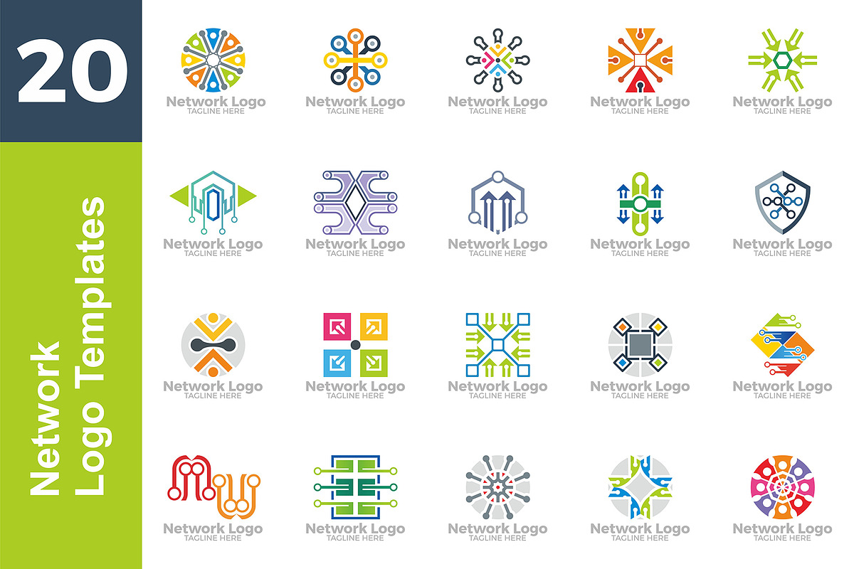 20 Logo Network Template Bundle in Logo Templates - product preview 8