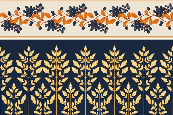 Art Nouveau Autumn Leaves Pattern  in Patterns - product preview 3